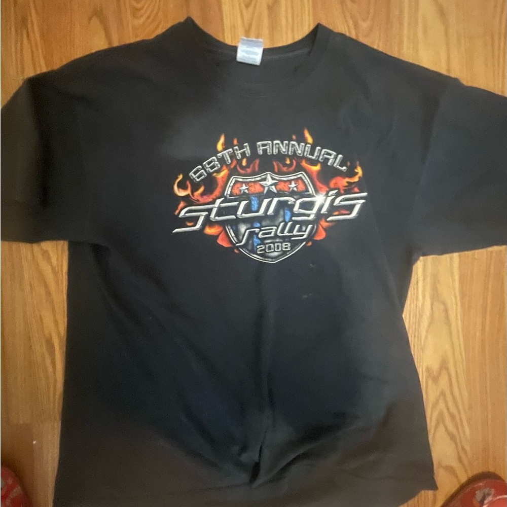 Sturgis 2008 Black Short Sleeve Tee Vintage Graphic